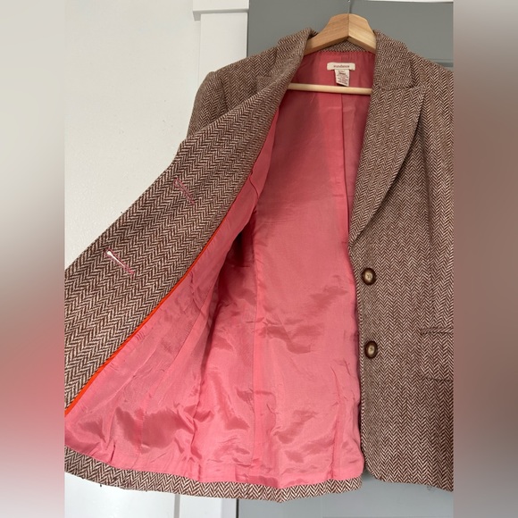 Sundance Brown and white herringbone lined blazer size xs - Picture 8 of 8